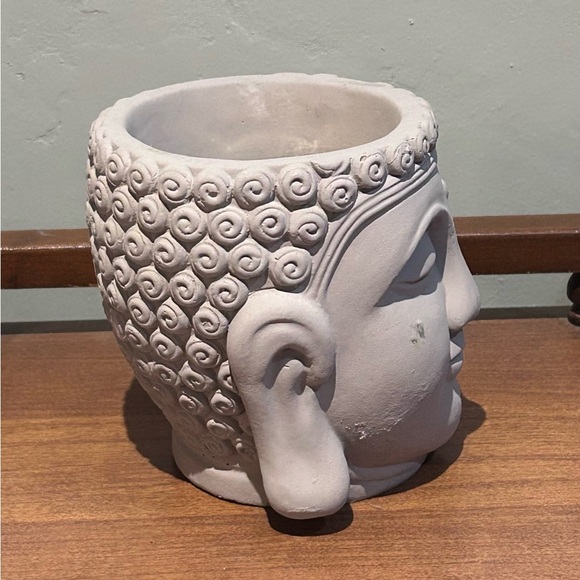 Brand New EAST WEST 14oz Ceramic Buddha Head Shaped Citronella Candle. - Picture 4 of 6